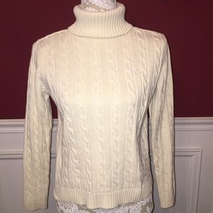 CHAPS CABLE KNIT TURTLENECK SWEATER / Medium